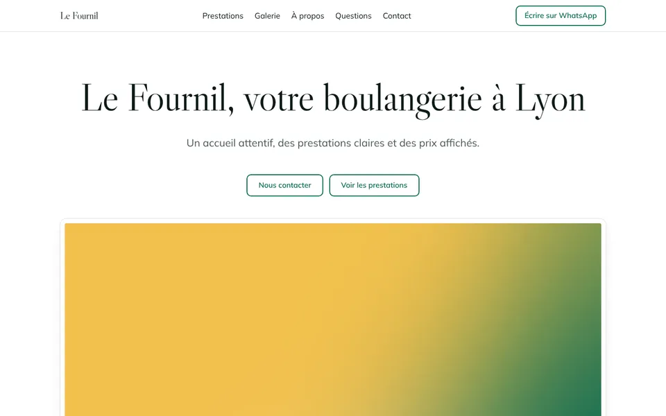 More upmarket : Le Fournil